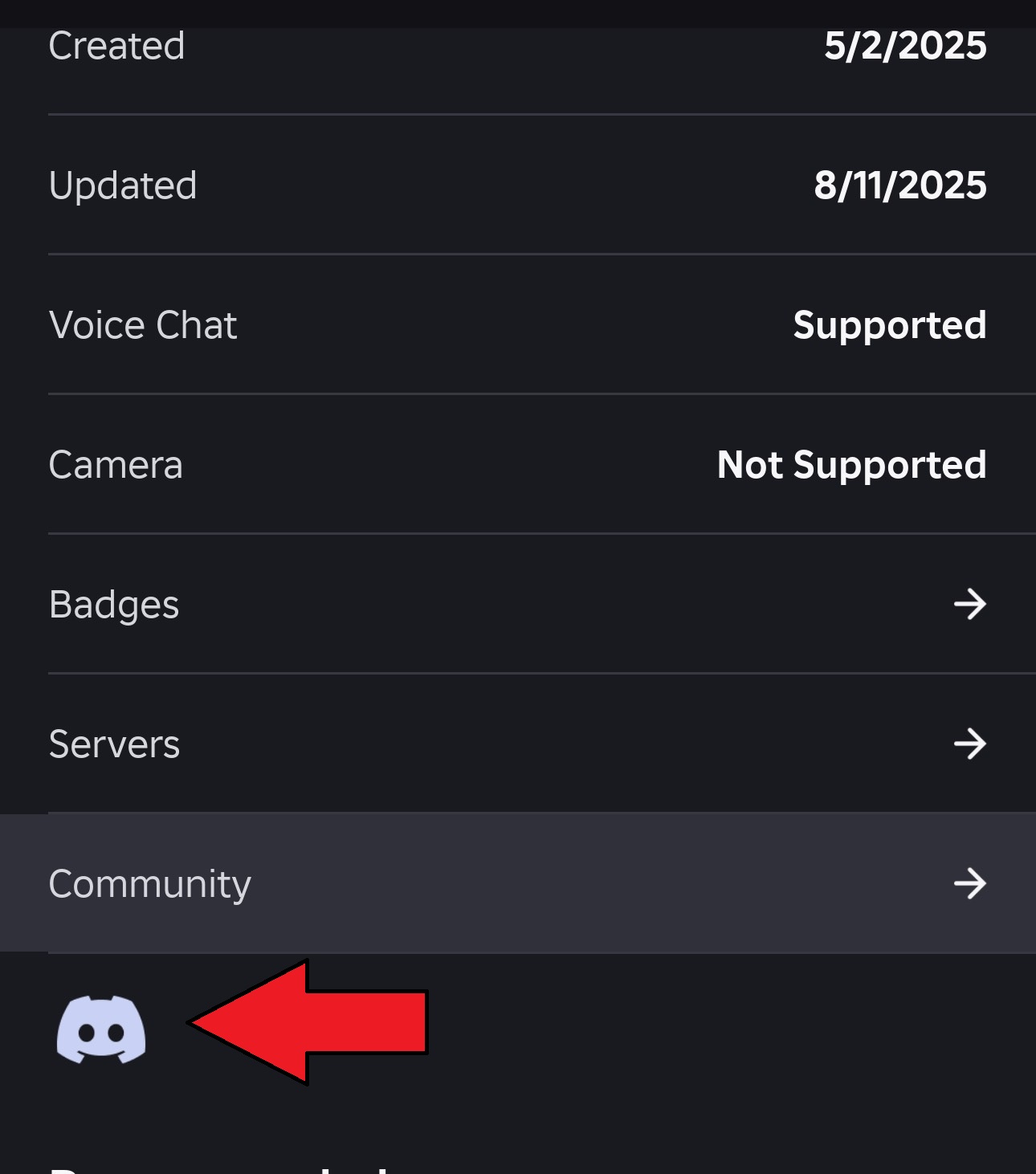 Discord Roblox app