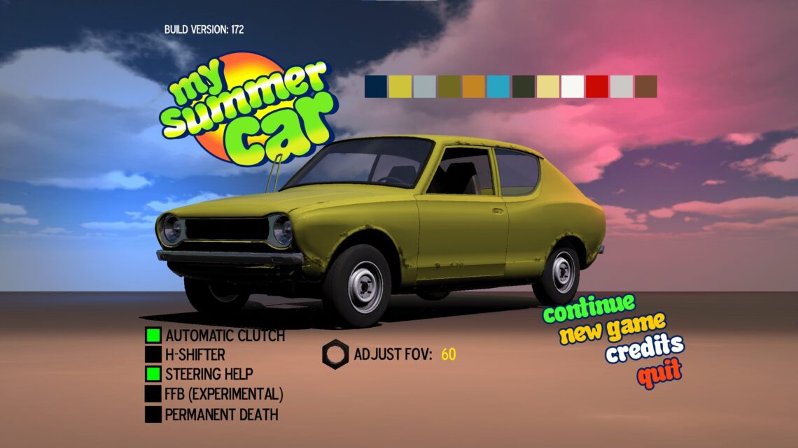 My Summer Car – Build 172 – Wczesna wersja gry