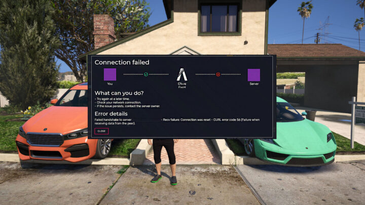 FiveM – Connection Failed z kodem błędu – jak to naprawić?