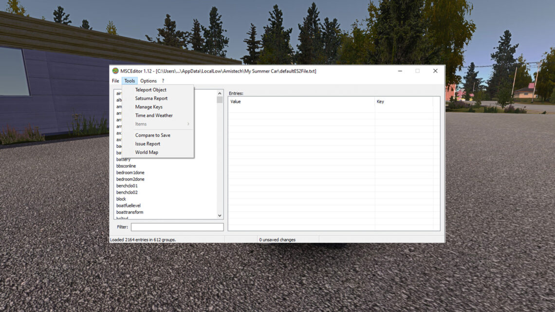 My Summer Car Editor – How to teleport items/vehicles