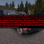 My Summer Car - ECU - The given key was not present in the dictionary