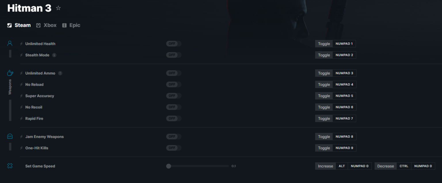 Hitman 3 Cheats, Trainers, Codes Games Manuals