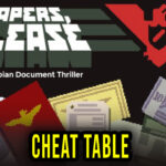 Papers, Please Cheat Table